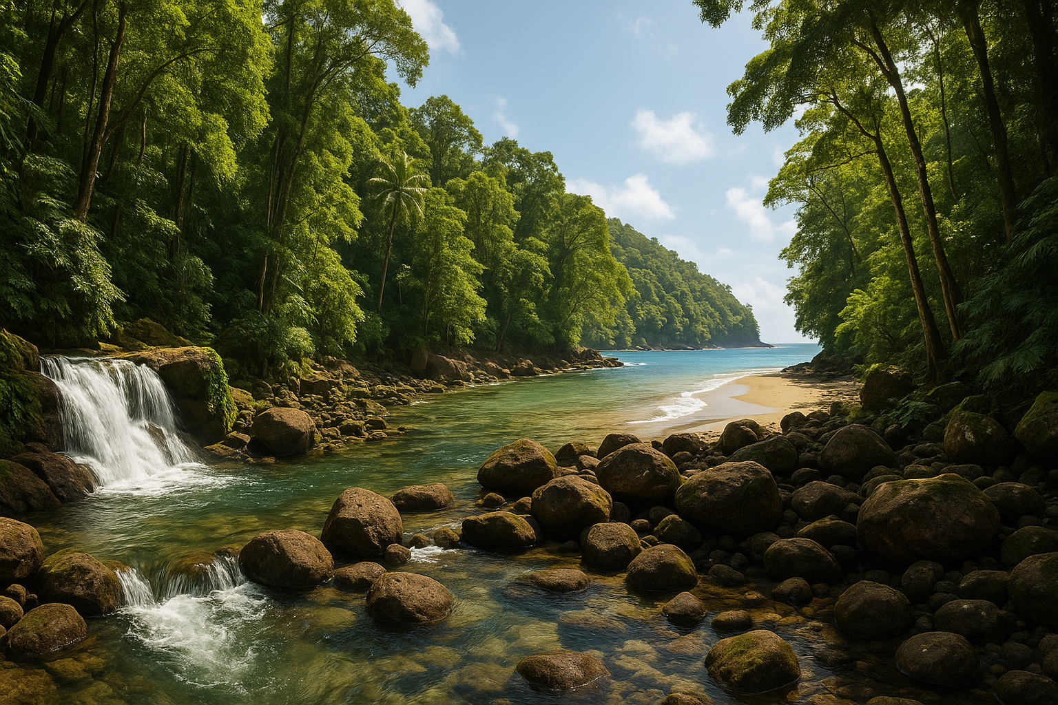 Naissance de la barrière de corail en Guadeloupe, côte sous le vent Naissance de la barrière de corail en Guadeloupe, côte sous le vent